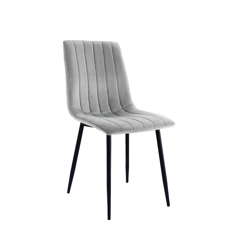 CHAIR OLIVER GREY VELVET TEAKWORLD MAURITIUS