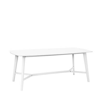 DINING TABLE KASSA OFFWHITE TRAVERTINE CERAMIC TOP SOLID WOOD LEG TEAKWORLD MAURITIUS