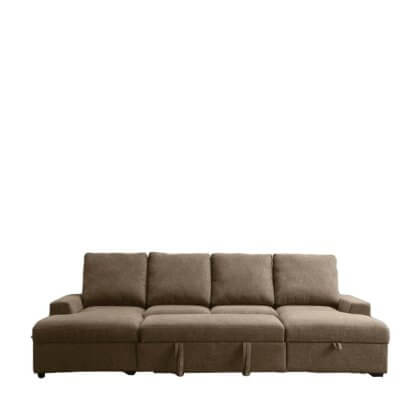 SOFA BED CORNER SIESTA BROWN TEAKWORLD MAURITIUS