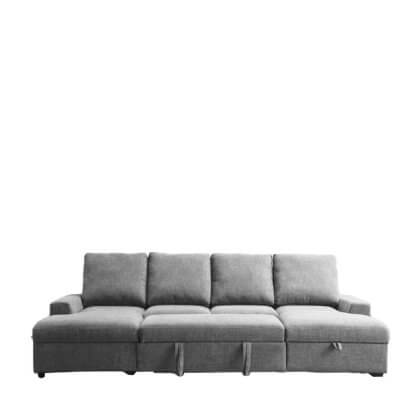 SOFA BED CORNER SIESTA GREY TEAKWORLD MAURITIUS