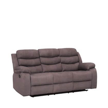 SOFA RECLINER MANUAL HAARIS 3 SEATER BROWN TEAKWORLD MAURITIUS