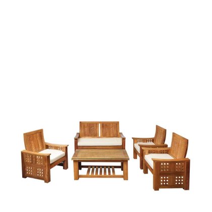 23040 - Sofa Set Astana Teak World Mauritius