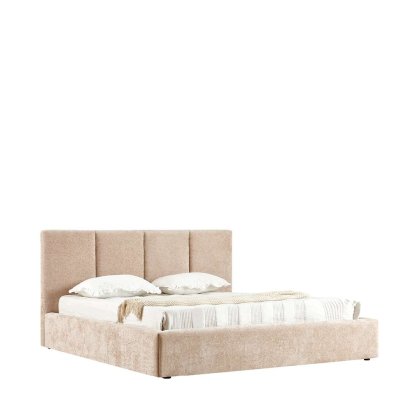 23152 - BED VERALI UPHOLSTERED WITH STORAGE TAUPE Teak World Mauritius (1)