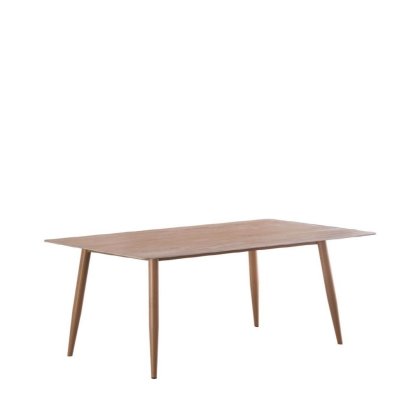 23730 - DINING TABLE FORZA ASHWOOD CERAMIC METAL LEG Teak World Mauritius