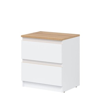 23771 - BEDSIDE MARTINA WHITE : SONOMA-OAK Teak World Mauritius